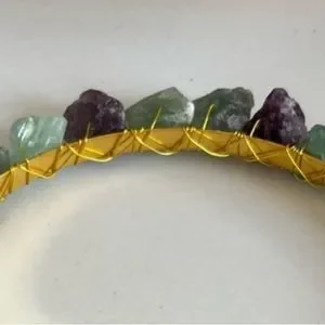 Genuine Fluorite Gemstone FairyCore Headband Rainbow Fluorite Crystal Crown: Witch Cosplay Headband - Etsy main image 3